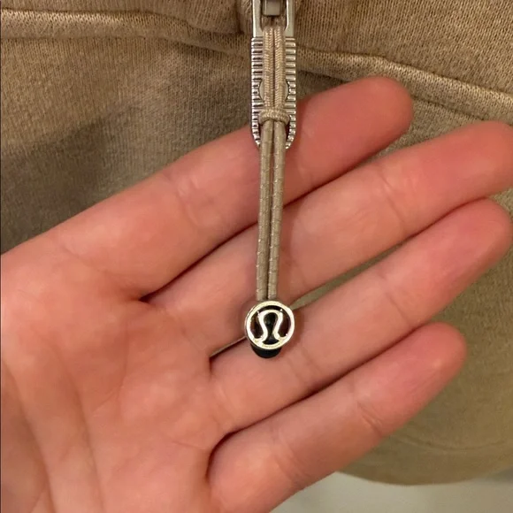 lululemon athletica Cropped Half-Zip Hoodie in Taupe - Picture 4 of 6